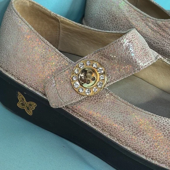 Alegria Paloma Mary Jane’s Pink Iridescent sz 39 - Picture 2 of 8